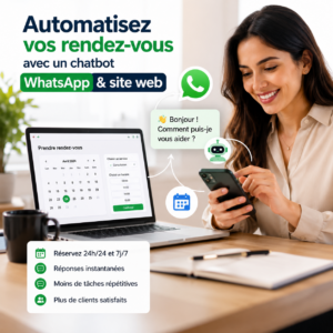 Automatisez vos rendez-vous avec un chatbot WhatsApp & site web
