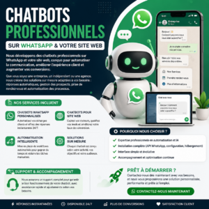 Développement de Chatbots WhatsApp & Site Web pour automatiser