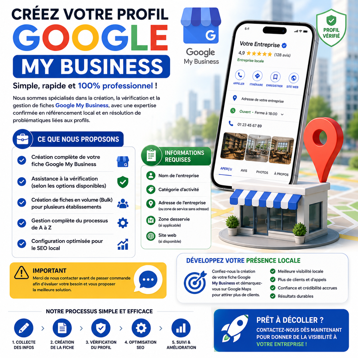 Créez une fiche Google My Business professionnelle et attirez plus de clients locaux