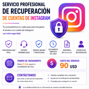 Servicio Profesional de Asistencia para la Recuperación de Cuentas de Instagram