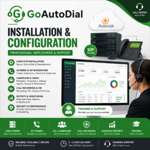 Installation, Configuration et Mise en Production de la Plateforme GoAutoDial